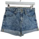 Wild Fable 𝅺 Women’s High Rise Rolled Hem Jean Shorts in Blue Acid Wash Size 6 Photo 0