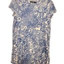 Ralph Lauren Lauren  Floral Pocket Short Sleeve Dress Blue White Medium Photo 0