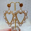 Nordstrom gold pearl heart earrings Photo 1