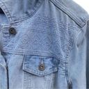 Christopher & Banks Women's Y2K Embroidered Stonewashed Denim Jean Jacket Vintage Photo 2