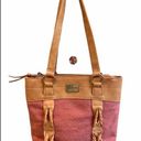 Stone Mountain  Coral Fabric/Leather Shoulder Bag Photo 0