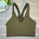 Alo Yoga  Airbrush Real Bra Olive Green Athletic Sports Bra Photo 3