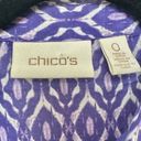 Chico's Chico’s purple geometric print button down shirt Photo 5