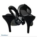 Worthington Black Ruffle Ankle Strap Heels Size 6 Photo 3