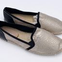 ALDO  Gold Black Snakeskin Reptile Print Flat Slip On Espadrilles Women's Size 10 Photo 1