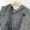 Free People  Black White Heavyweight Wool Blend Coat Women's Size Small S Photo 5