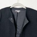 Vince  Size 4 Black Wool Blend Tweed Knit Textured Collarless Jacket Jackie O Photo 9