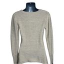 Pattyboutik  Women's Beige Cable Knit Long Sleeve Sweater Size Small Photo 2