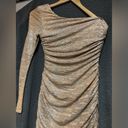 City Triangles  small gold and silver metallic glitter small dress with rusching Photo 9