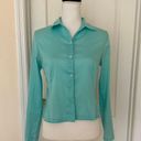 W By Worth Worth Woman’s Green/Blue Cotton Top, Sz 4 Photo 1