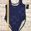 One Piece IML Womens Blue Bandana Graphic  Bodysuit Size Small Photo 3