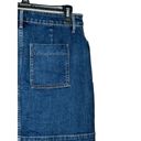 Old Navy  Women's Skirt Mini Denim Side Pockets Pencil Straight Dark Blue Size 8 Photo 5