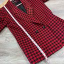 Houndstooth Vintage red & black  double breasted blazer jacket Photo 8