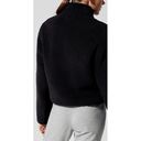 Alo Yoga Alo Shanti Half-Zip Sherpa Jacket Black Fuzzy Faux Fur Shearling Teddy Sweater Photo 4