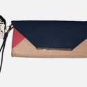 Van Heusen RFID Blocking Wristlet Wallet Clutch Blue Pink Beige NEW Color Block  Photo 0