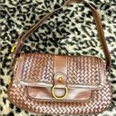 Loft 🛍👜 Ann Taylor  Brown Basket Weave Handbag Purse Shoulder Bag Photo 0