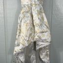 Sequin Hearts  White and Beige High Low Spaghetti Strap Dress Size 3 EUC Photo 5