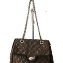 Big Buddha  Santa Barbara women Shoulder Handbag Brown Quilted Trim Faux Fur Photo 1