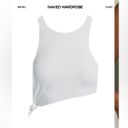 Naked Wardrobe  MICRO MODAL WHITE CROPPED KNOTTED TANK TOP LARGE Photo 3