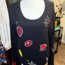 Torrid  Sequin Embroidered Patches Pullover Sweater Size 1X Photo 0