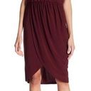 Laundry by Shelli Segal Shelli Segal Halter Jersey Dress Cocktail MIDI NWT Maroon Wine Formal Short Gown Photo 0
