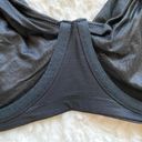 Cacique Unlined Full Coverage Bra 38DDD Black Subtle Sateen Sheen Underwire Photo 4