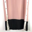Doe & Rae New  Color Block Side Snap Dress Sleeveless V-Neck Shift Pink Black Photo 12