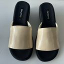 DKNY  Cream and Black Platform Sandals Photo 6