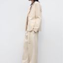 ZARA  Cotton Blazer Two Buttons (Oyster White) Size L NWOT Photo 2