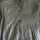 Banana Republic Vintage Leather Jacket Blazer Y2K Brown/Green - Size 4 Photo 5