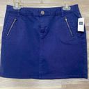 Gap  Denim Mini Skirt Women's 4 Stretch Cobalt Blue Zippered Pocket New Photo 0