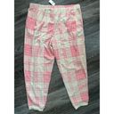 Aerie NWT  Snowed In Fuzzy Jogger Plaid Pant Size XL Pink Photo 4