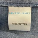 Draper James  Tiered Trapeze Dress in Chambray Blue Cotton Coastal Boho Beach Photo 13