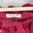 Halston Heritage  Flowy Mini Dress Off The Shoulder Ruffle Trim Pink Women’s 2 Photo 2