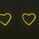 18K Gold Plated Love Heart Stud Earrings for Women Photo 0