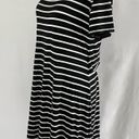 Market & Spruce New  Cut Out Back Striped T-Shirt Dress Black White Size Large Photo 5