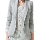 ZARA  Knit Heathered Grey Single Button Lightweight Blazer Jacket - S Photo 0