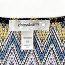 Dress Barn  Plus Size 1X Top Chevron Purple Blue Drape Neck Short Sleeve 1058 Photo 8