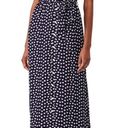 Draper James  Navy Blue Heart Print Button Down Maxi Dress Size 8 Photo 1