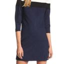 Trina Turk  DIXON COLORBLOCK PONTE 3/4 SLEEVE NAVY BLUE BLACK BODYCON WHITE DRESS Photo 0