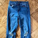 Simple Society Bell bottom high waist distressed denim jeans Photo 2