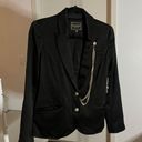 Guess NWT  Black silk blazer with chain details Photo 4