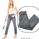 Reformation  Cynthia Jeans High Waist Button Fly Ventura Zenia Raw Hem Size 28 Photo 2