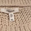 Maurice's  XL cream loose knit tunic sweater with criss cross lace up side detail Photo 1