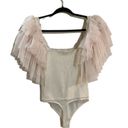 Free People Kill The Lights Ruffle Bodysuit Size M Photo 1