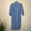 Ralph Lauren  Cotton Chambray Bathrobe Robe Size Medium Tie Waist Pockets Photo 4