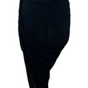 Helmut Lang  Kinetic Jersey Asymmetric Draped Wrap Skirt Black Size Medium Photo 0