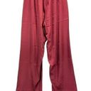 Alexander Del Rossa Burgundy Black Piping Satin Pajama Set Womens Large Photo 9