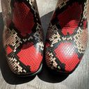 mix no. 6 Benisa Faux Snake Skin Bootie Red Brown Size 9.5 Photo 2