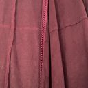 POL  faux suede cardigan western fringe trim tassel burgundy size small Photo 4